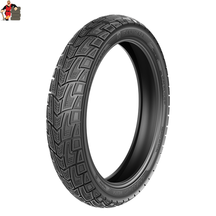 0.1109__ لاستیک موتورسیکلت ایران یاسا مدل وستا سایز 17-120/80 - Image 1