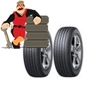 لاستیک مینروا سایز 165/65/13 گل - Transport RF19- دو حلقه