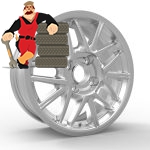 رینگ اسپرت خرچنگی سایز ۱4 با پیچ کونیک دار اورجینال - یک حلقه