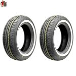 لاستیک کندا دور سفید سایز 175/70/13 گل KR23W - دوحلقه