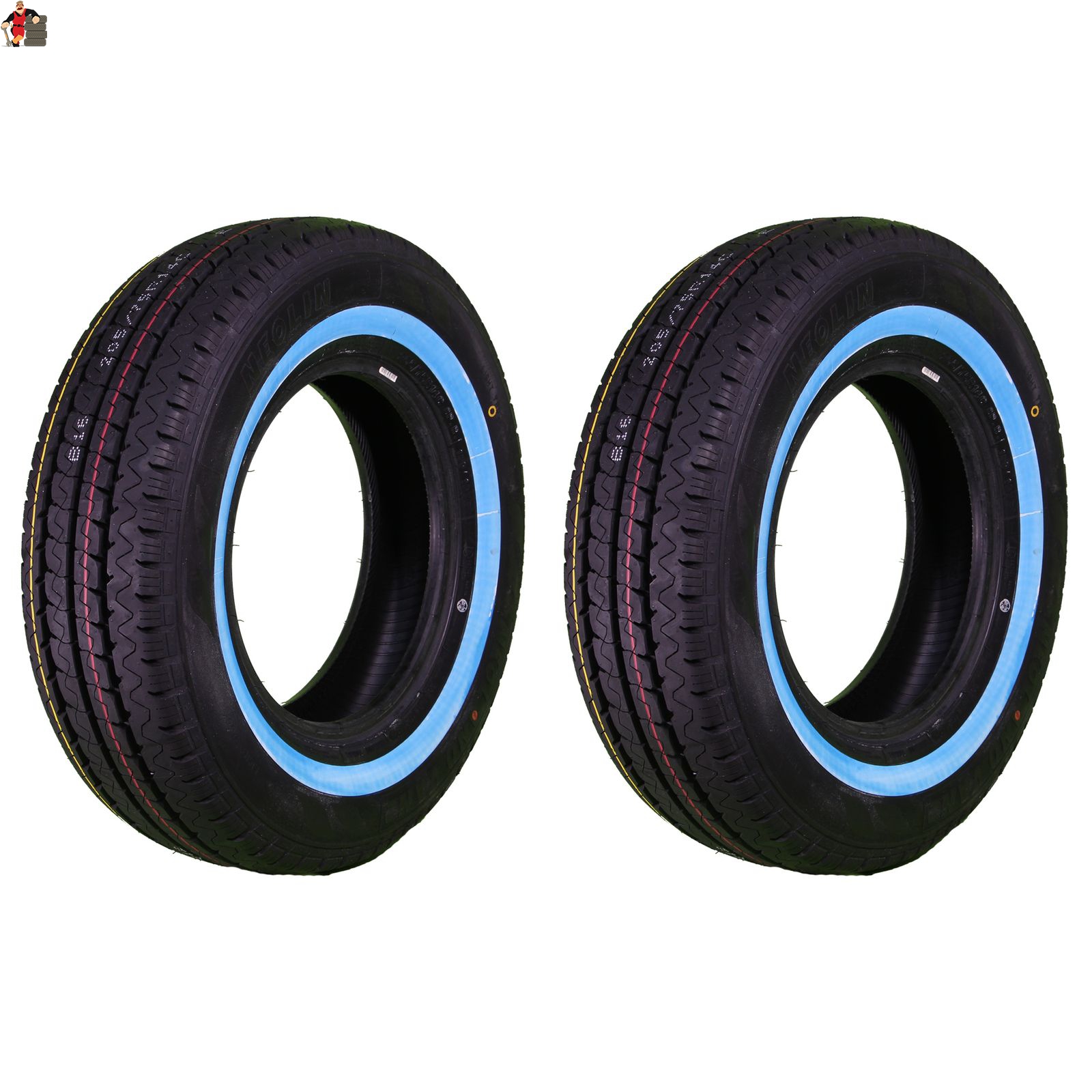 39117dcd758c4e5ee96f81fe9dea21d23c234c1c_1621080142 لاستیک کاپسن سایز 205/75/14 دور سفید گل H202- دو حلقه - Image 1