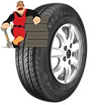 لاستیک کندا 8لا سایز 205/75/14 گل KR33AW - دوحلقه