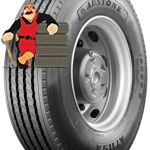 لاستیک آستون سایز 315/80R22.5 گل جلو (18PR) 18 لا- یک حلقه