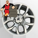 رینگ اسپرت 5 پر دو شاخ سایز 15با پیچ کونیک دار اورجینال - یک حلقه